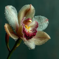 Elegant Dewy Orchid - Diamond Painting