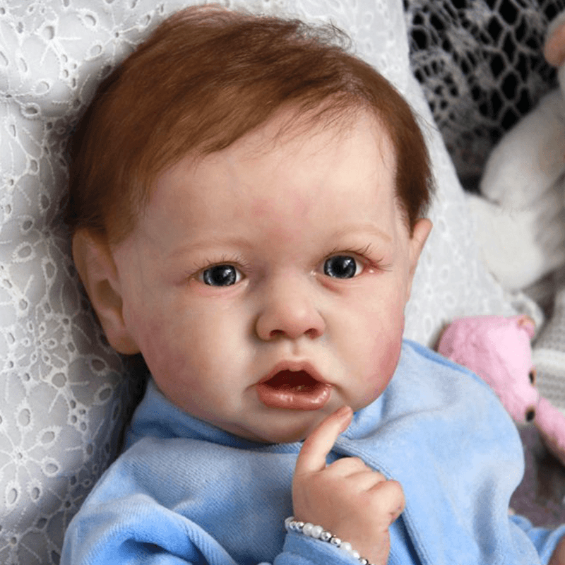 [Heartbeat💖 & Sound🔊] Newborn Saskia Girl 20'' Silicone Reborn Weighted Open Mouth Baby Doll Albert Toy 2023 -Creativegiftss® - [product_tag] Creativegiftss®