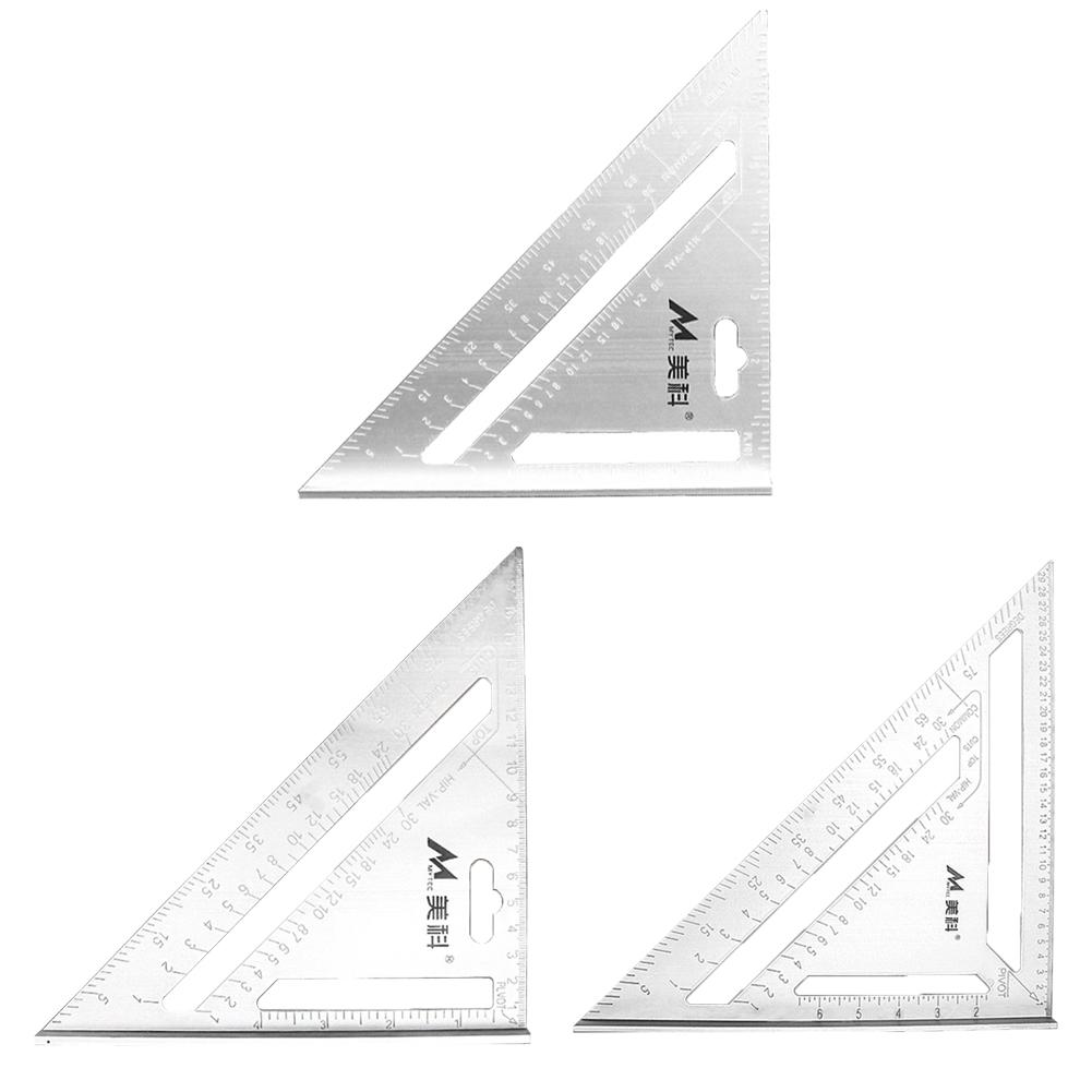 

Triangle Angle Protractor Aluminum Alloy Carpenter Layout Measuring Ruler, 501 Original