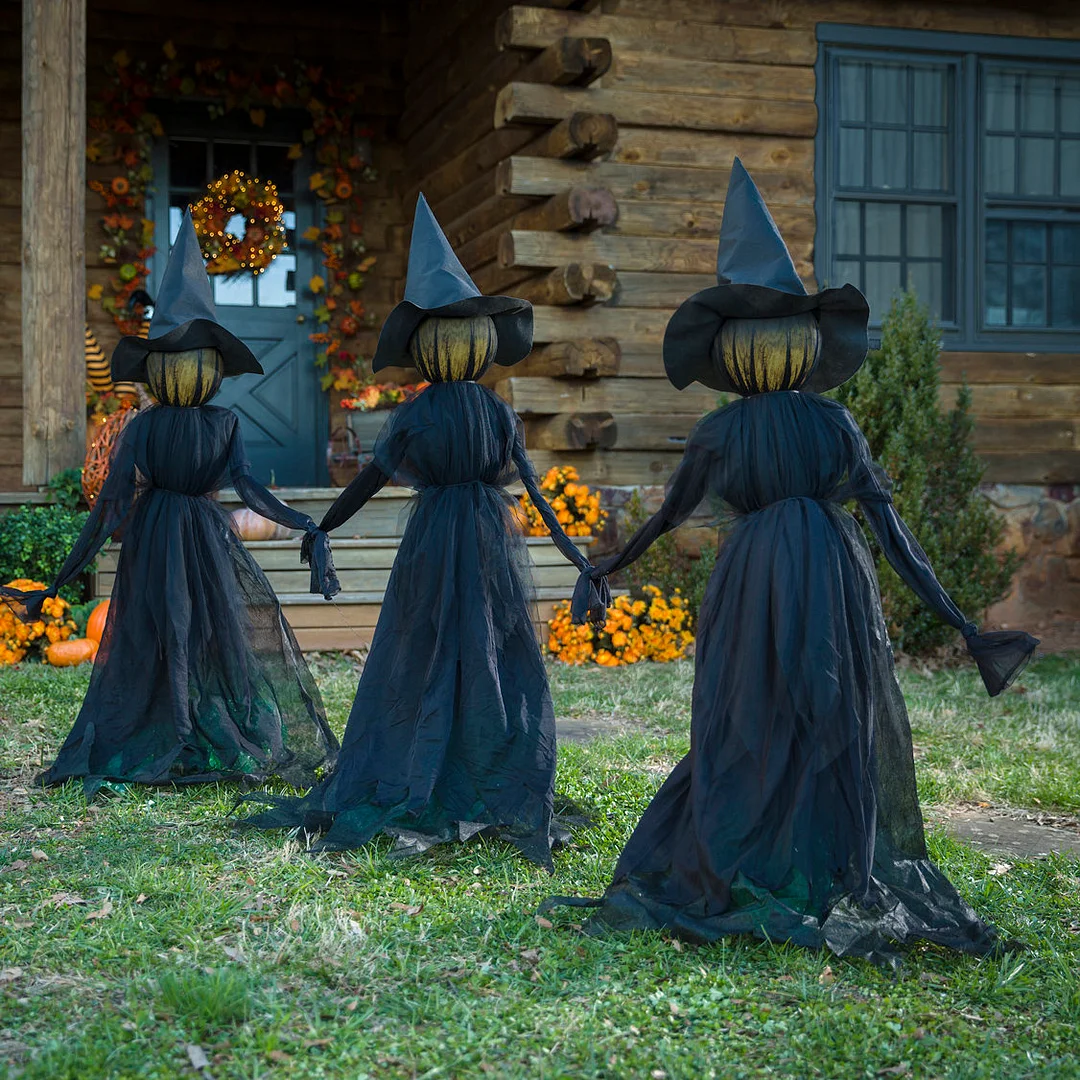 Halloween Witch Stakes Figurine (Set of 3)