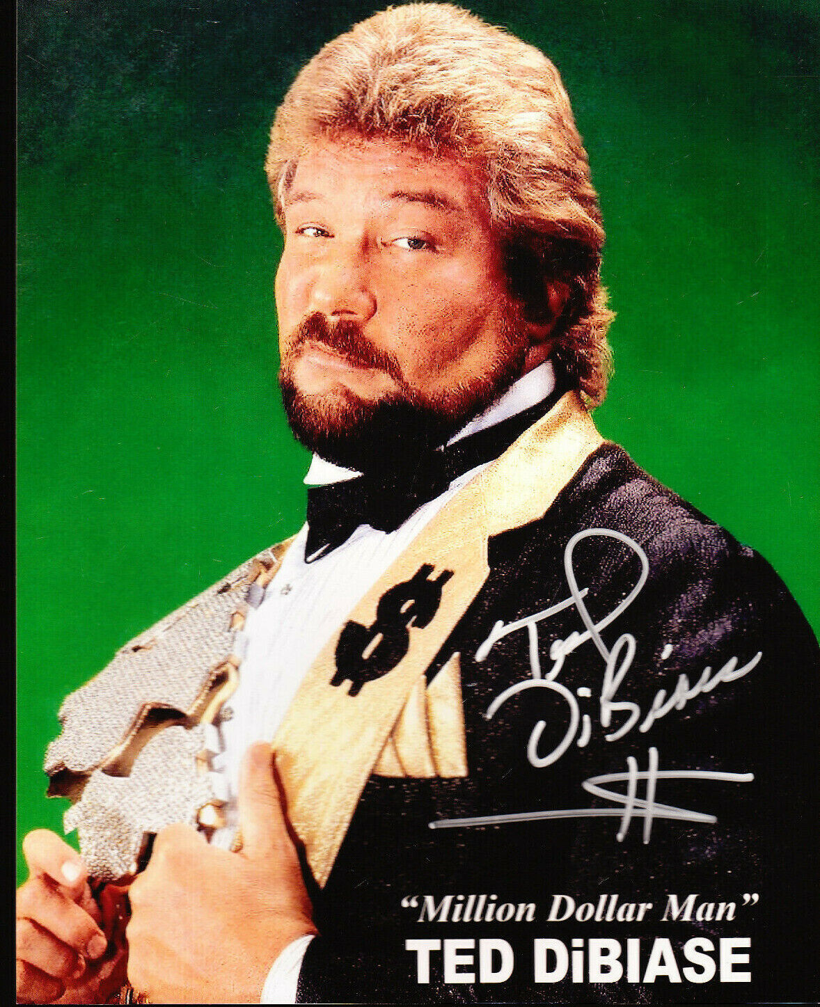 TED DIBIASE AUTOGRAPH SIGNED WWE WCW WWF WRESTLING 8X10 Photo Poster painting COA MILLION DOLLAR