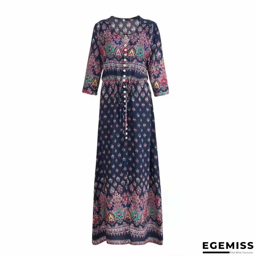 Bohemian Print Dress Women's Beach Skirt | EGEMISS