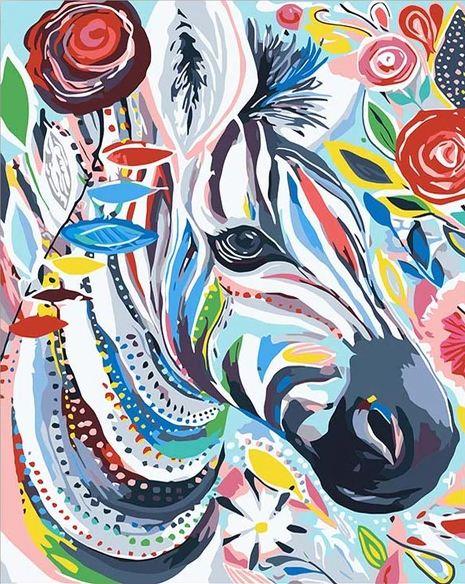

Multicolor Zebra – Paint By Numbers - 40*50CM, 501 Original