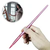 (US Local)4Pcs Watercolor Paint Brushes Long Handle Brushes for Artist Students (Pink)
