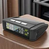 Tire Pressure Monitoring System with 4 Sensors USB/Solar TPMS for Car SUV Sedan