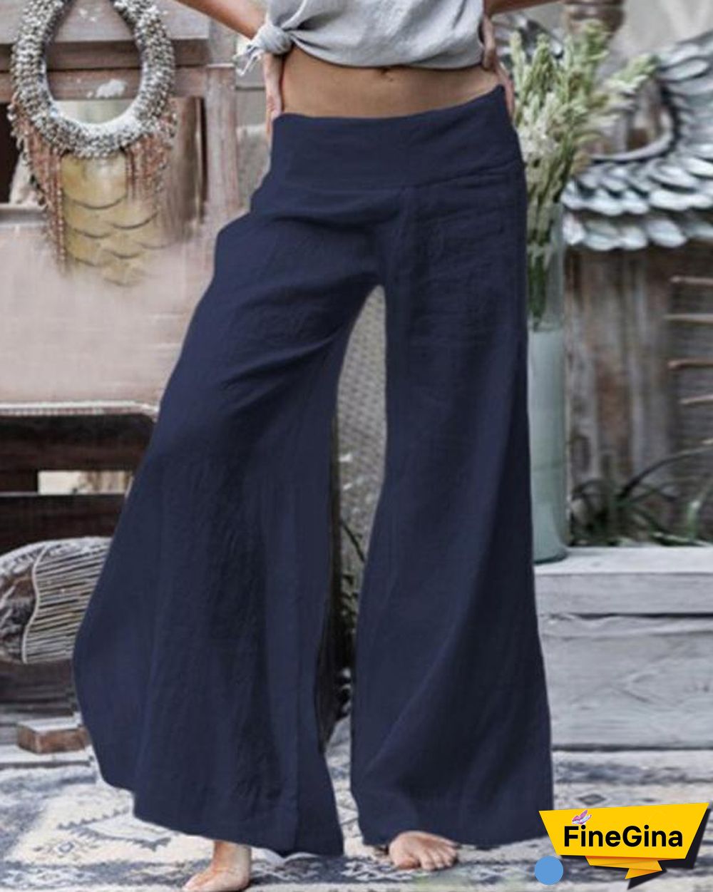 Solid Color Women's Loose Casual Pants