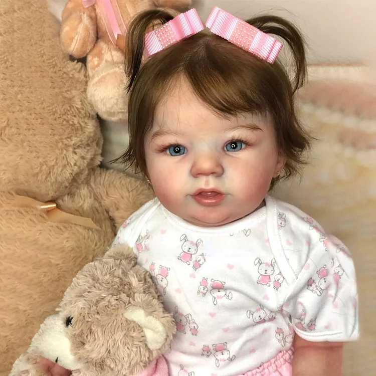  20" Real Lifelike Opened Blue Eyes Clola Reborn Toddler Baby Doll Girl , Best Gift for Children for Accompanying - Reborndollsshop®-Reborndollsshop®