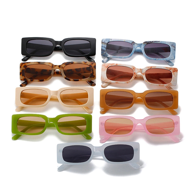 Casual Minimalist Color Block Solid Color Ac Square Full Frame Women's Sunglasses
