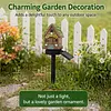Solar Fairy-Tale Mushroom Cottage Garden Light Auto On/Off Mushroom House Statue Lawn Lights Weather-Proof Resin Mushrooms Ground Decor Lights for Yard Patio Pathway Lawn Flower Bed