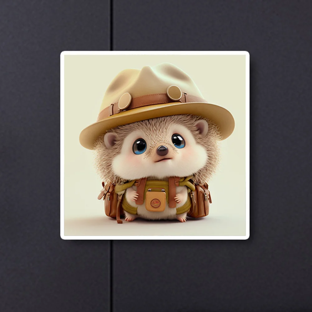 Full Round Diamond Painting 30*30cm - Little Detective Hedgehog