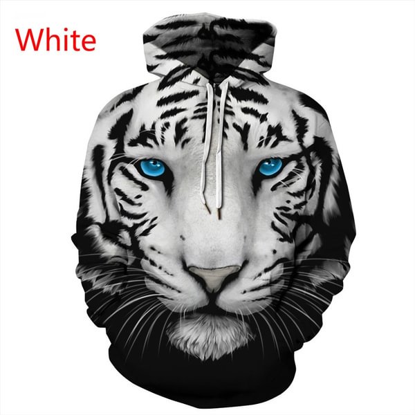 Tiger 3D Print Hoodies Long Sleeve Women/Men Animal Pattern Sweatshirts Sport Pullover - Shop Trendy Women's Clothing | LoverChic