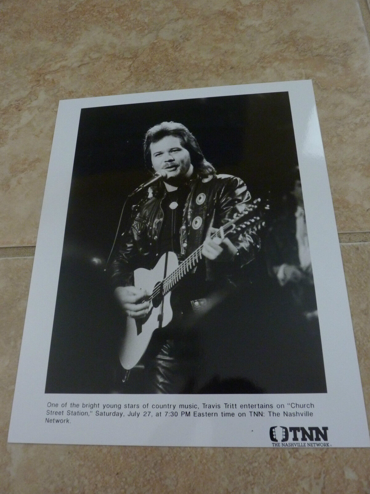 Travis Tritt 90's 8x10 B&W Publicity Picture Promo Photo Poster painting