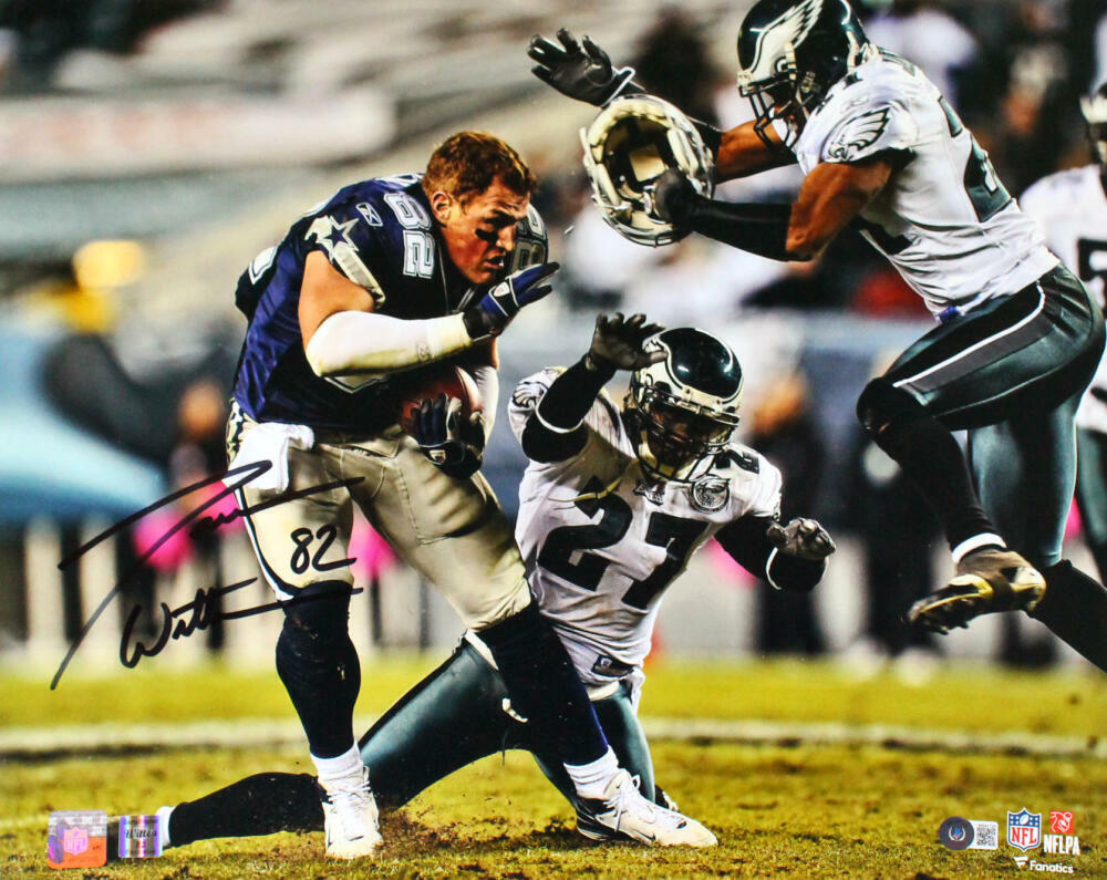 Jason Witten Autographed Dallas Cowboys 16x20 Helmet Off FP Photo Poster painting-Beckett W Holo