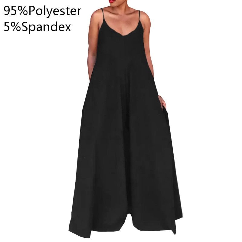 Overalls For Women Casual Sleeveless Jumpsuits 2022 VONDA Female Office Wide Leg Pants Long Trousers Palazzo Pants Dungaree