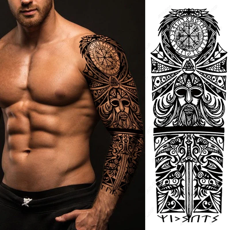 Waterproof Temporary Tattoo Sticker Jesus Virgin sister Peace Pigeon bird flower Full Arm Tatoo Flash Fake Tatto for Men Women