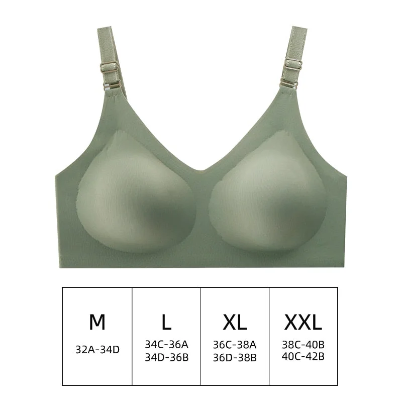 Seamless Women Bra Latex Sexy Lingerie Wire Free Brassieres Underwear Bralette Soft Bra Solid Color Crop Tops for Female M-XXL