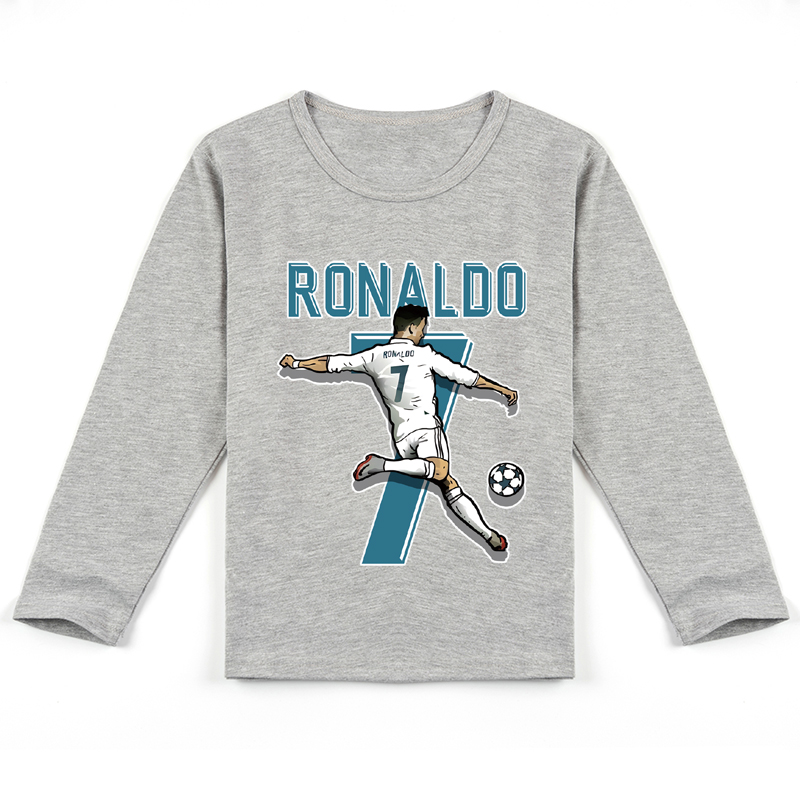 Mayoulove Cool Cristiano Ronaldo Long Sleeve T-Shirt for Boys  Girls - Perfect Gift for Young Football Fans-Mayoulove