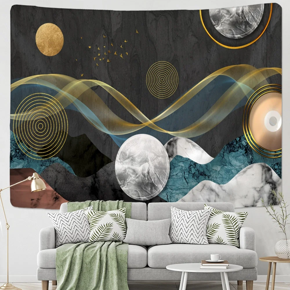 Unique Buddhist realm Wall hanging Tapestry psychedelic pattern yoga throw beach throw carpet Hippie Home Decor Wall Tapestry