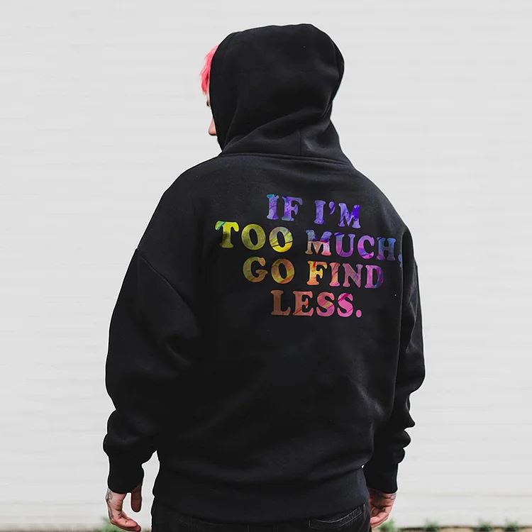 Gradient Letter Print Long Sleeve Hoodie