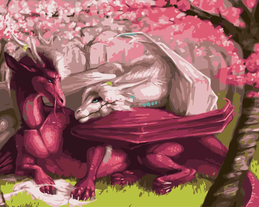 

Dragons in Love – Paint By Numbers - 40*50CM, 501 Original