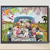 5D DIY Full Square Drill Diamond Painting Dog & Car Kit Home Decor Art 40x30cm (B)
