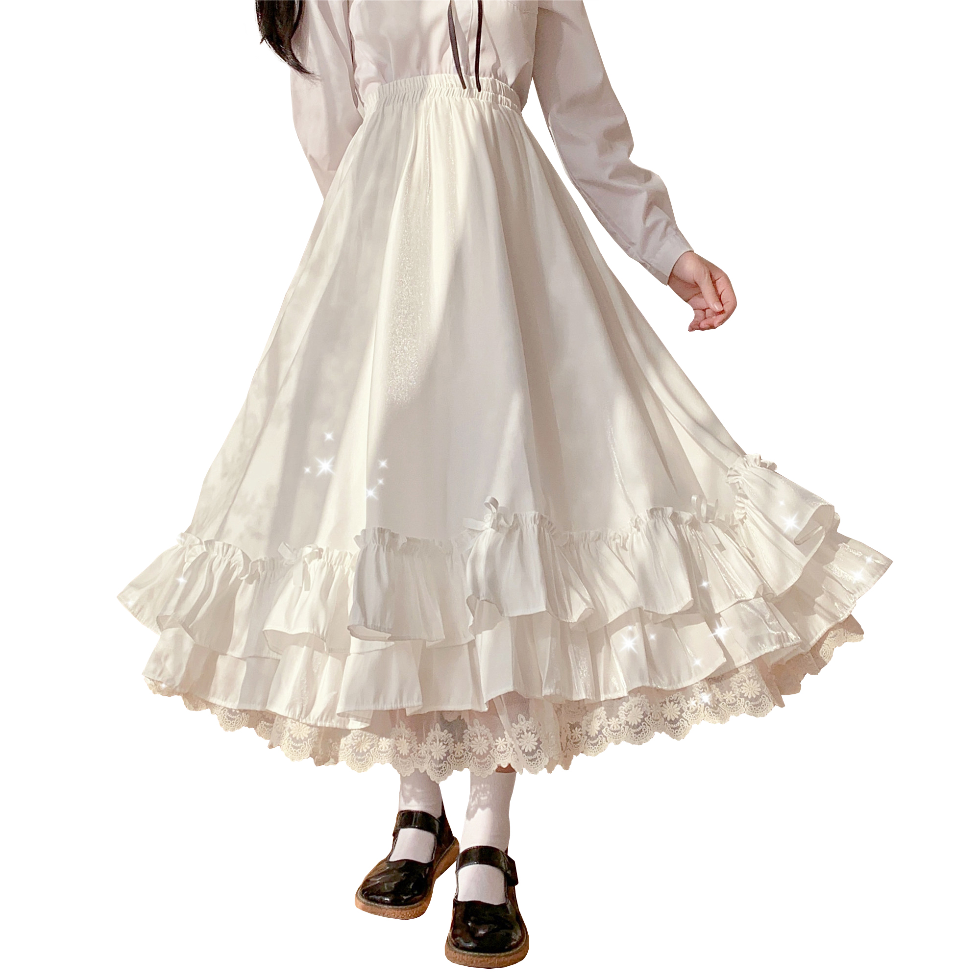 Two ruffle skirt