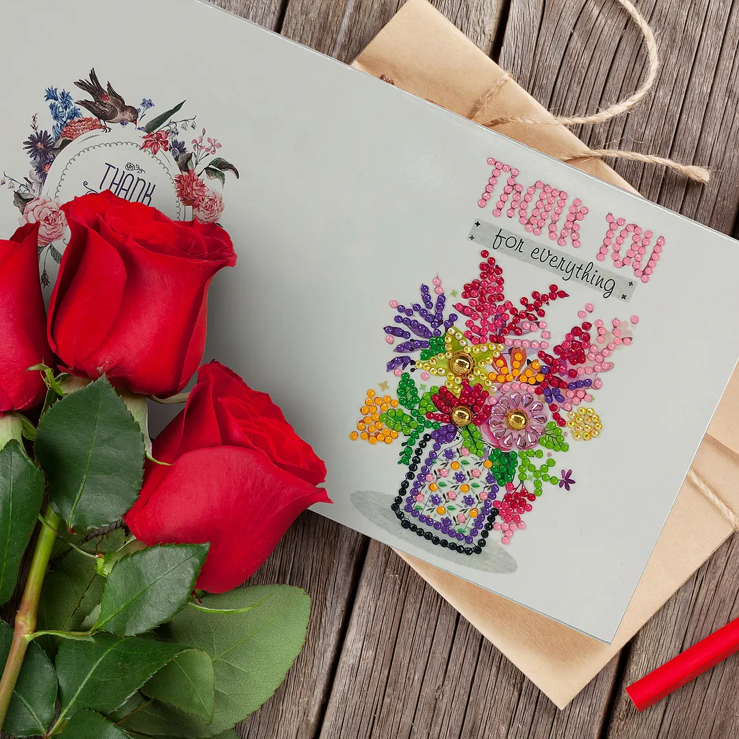 8PCS Fathers Day Mothers Day DIY Diamond Painting Greeting Card Kits with Envelopes Diamond Art Greeting Cards Diamond Art Cards Kits for Adults DIY Crafts Family Friend Gifts