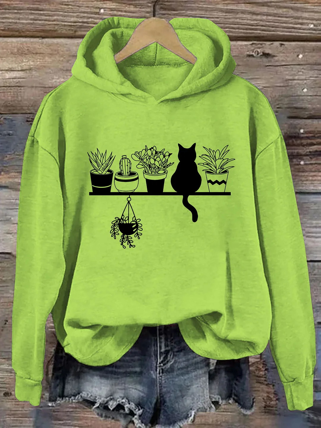 Cats And Plants Mom Hoodie
