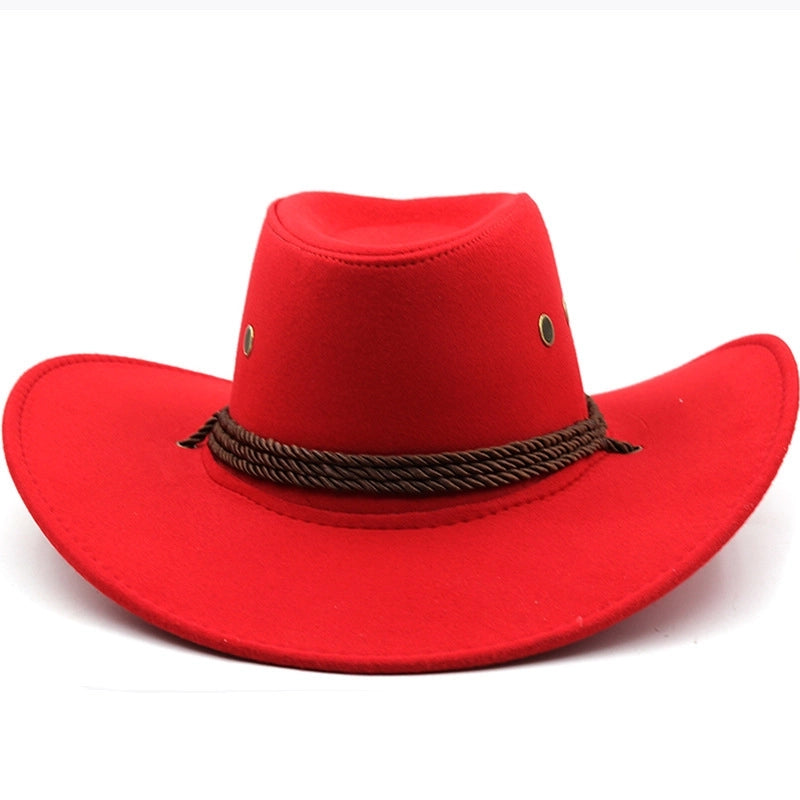 Western Denim Hat Big Brim Suede Outdoor Retro Top Hat British Jazz Hot