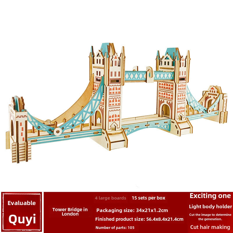 Stall Supply Children’s Wooden 3D Puzzle Adult Puzzle Christmas Building Handmade Educational Model Toy