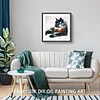 (US Only)Paint By Numbers Kit On Canvas DIY Oil Art Cat Picture Home Wall Decor40x40cm