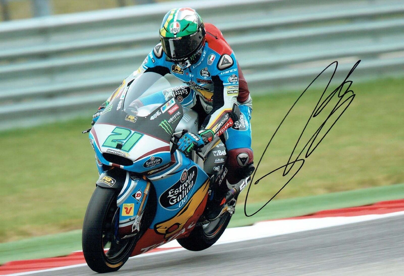 Franco MORBIDELLI 2018 SIGNED Autograph MOTOGP Marc VDS 12x8 Photo Poster painting 3 AFTAL COA