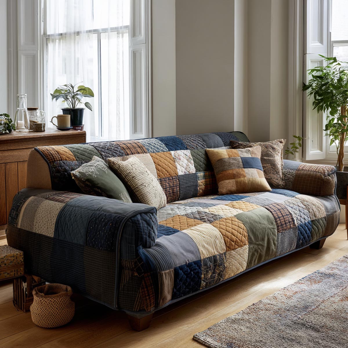 Warm Living Quilted Sofa Cover NCU0DV9208 everthome