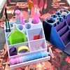 Diamond Painting Tool Rack with Built-in Funnel & Multi-Compartment Storage Pen Holder Diamond Painting Accessories