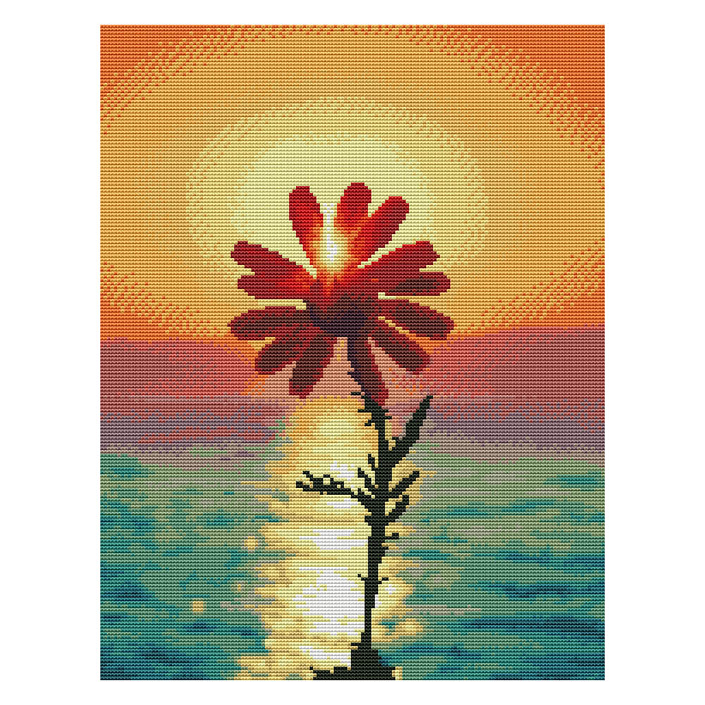 

Seaside Daisy - 11CT Stamped Cross Stitch - 50*40CM, 501 Original