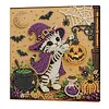 Kit de peinture de perles maison pour chaton d&rsquo;Halloween avec cadre 20x20 cm