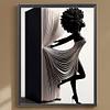 Art danseuse fille-pleine peinture ronde diamant-30 * 40cm