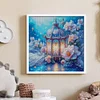 (US Only)Lantern Print Cross Stitch Kit 75x75cm DIY 14CT Egyptian Cotton Embroidery Art