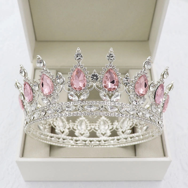 Women’s Elegant Crown Alloy Inlay Zircon Crown
