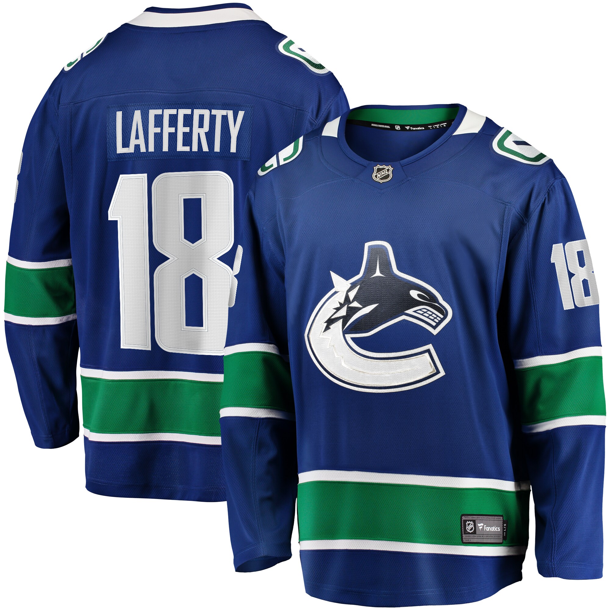 Sam Lafferty Vancouver Canucks Fanatics Home Premier Breakaway   Jersey – Blue mysite