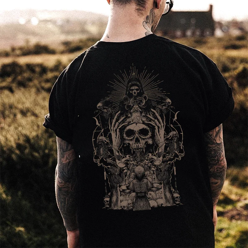 Horrifying Death Ritual Printed Men's T-shirt -  