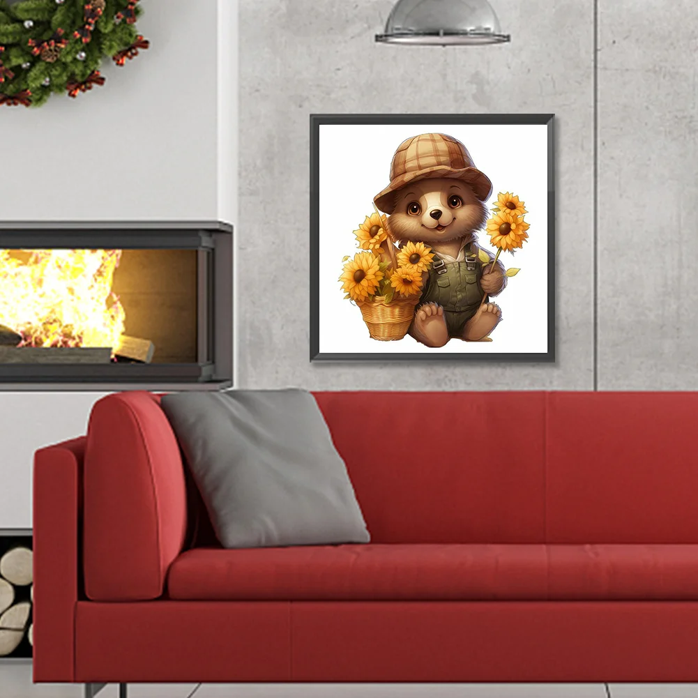 Full Round Diamond Painting 30*30cm - Bear