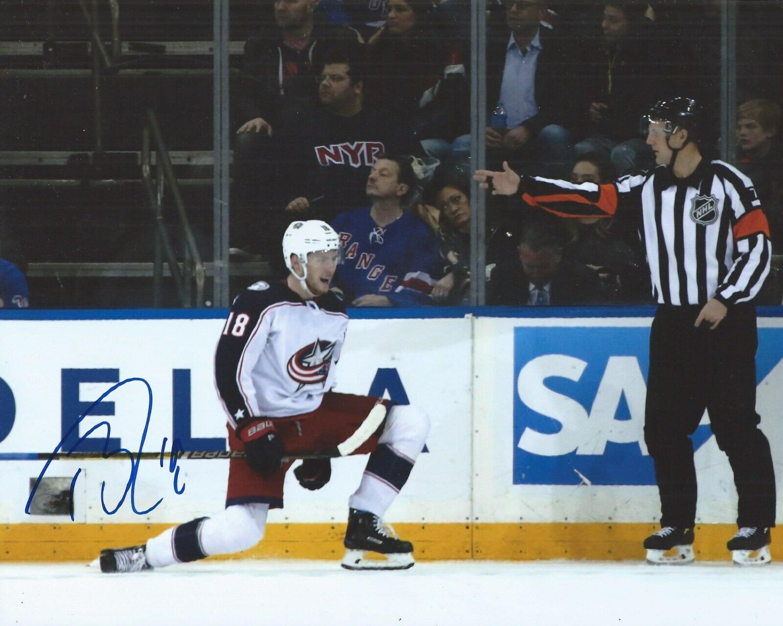 Pierre-Luc Dubois Signed 8x10 Photo Poster painting Columbus Blue Jackets Autographed COA B