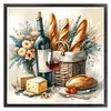Bread And Beverages-11CT Stamped Cross Stitch 40*40cm/15.75*15.75in tapestrymarket