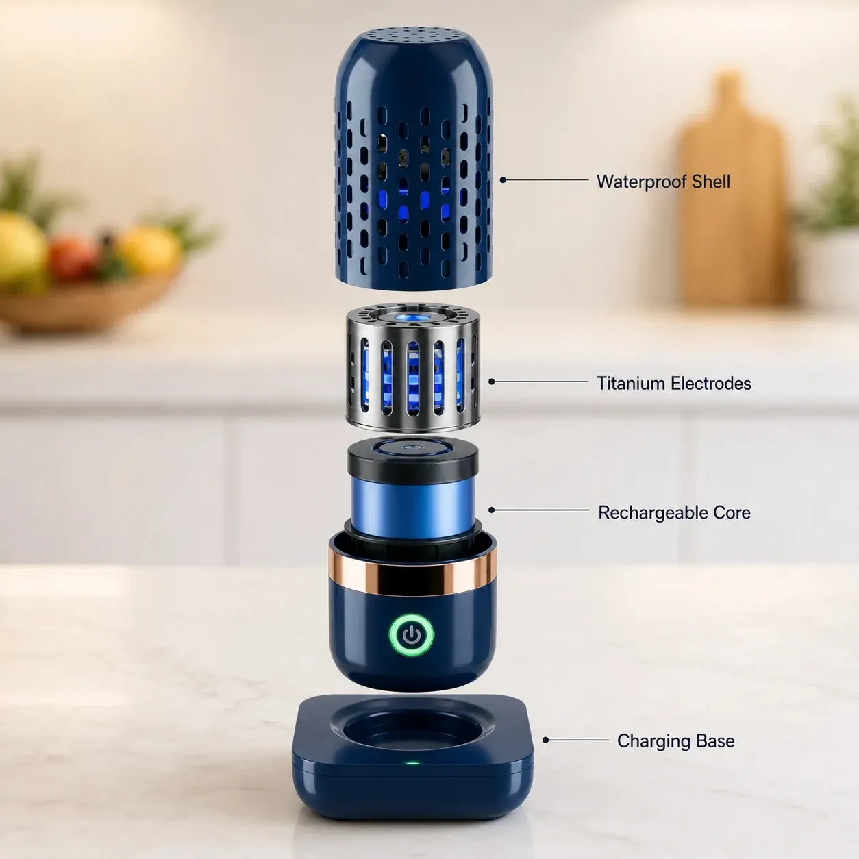 PurePod components and OH-ion technology