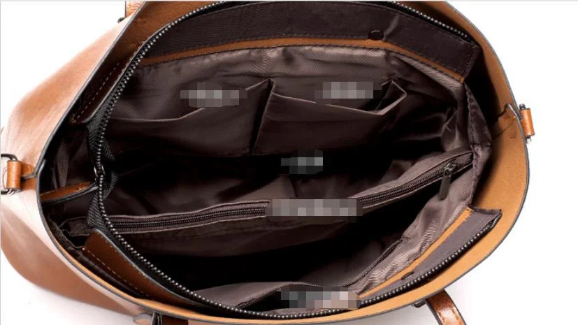 Ladies Vintage Waxed Pitote Bag Crossbody Shoulder Handbag