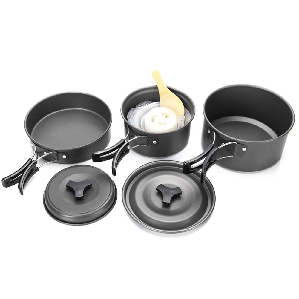 

Outdoor Camping Cookware Kit Picnic Travel Non Stick Pot Pan Tableware Set, 501 Original