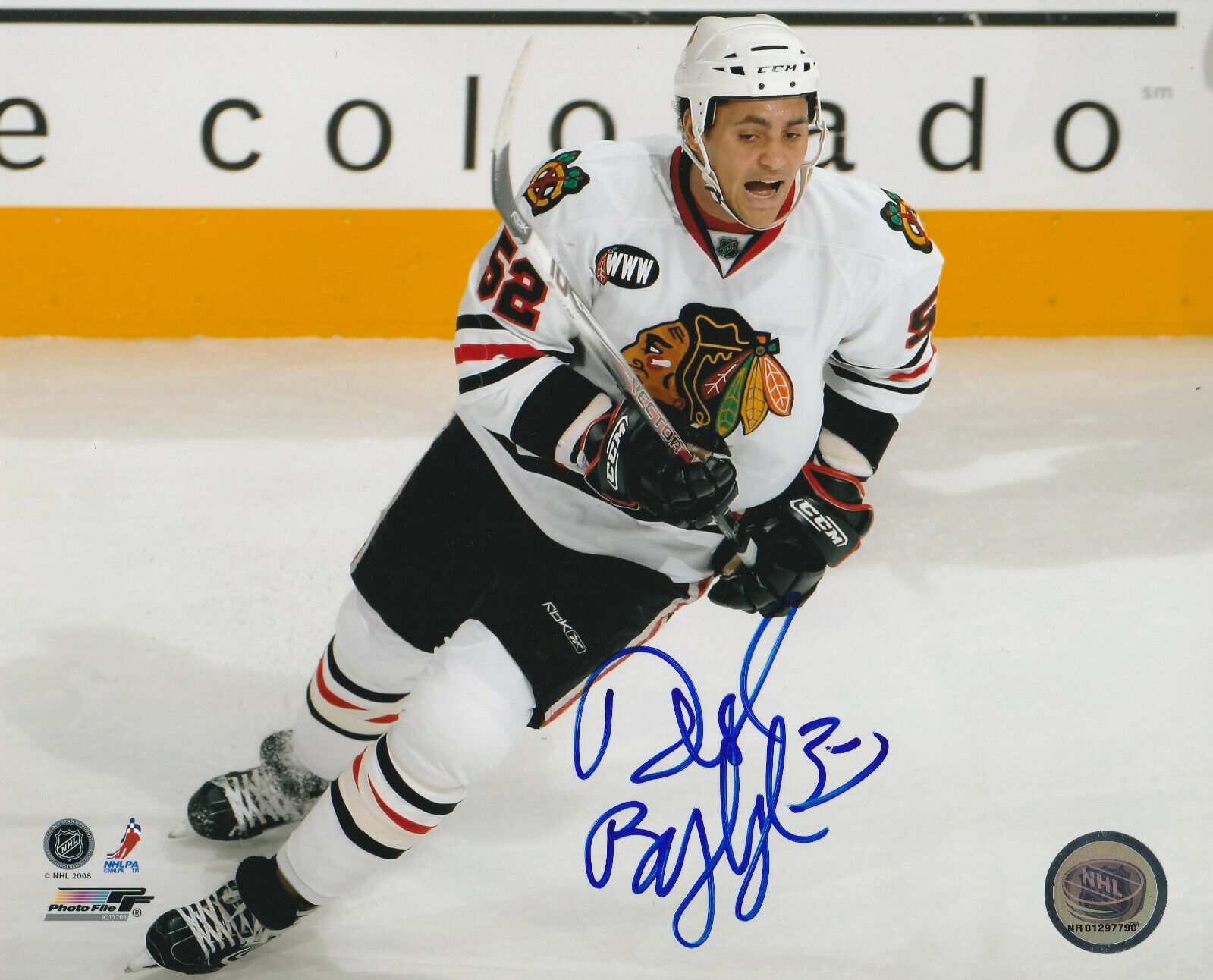 DUSTIN BYFUGLIEN SIGNED CHICAGO BLACKHAWKS 8x10 Photo Poster painting! Autograph