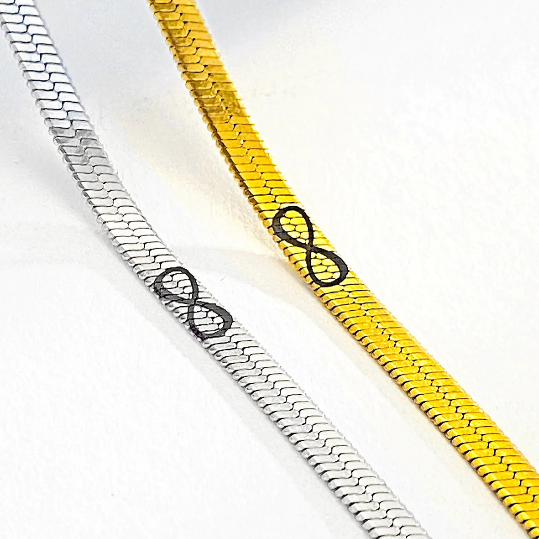 Infinity Symbol Number 8 M&ouml;bius Ring Gold Plated Bracelet