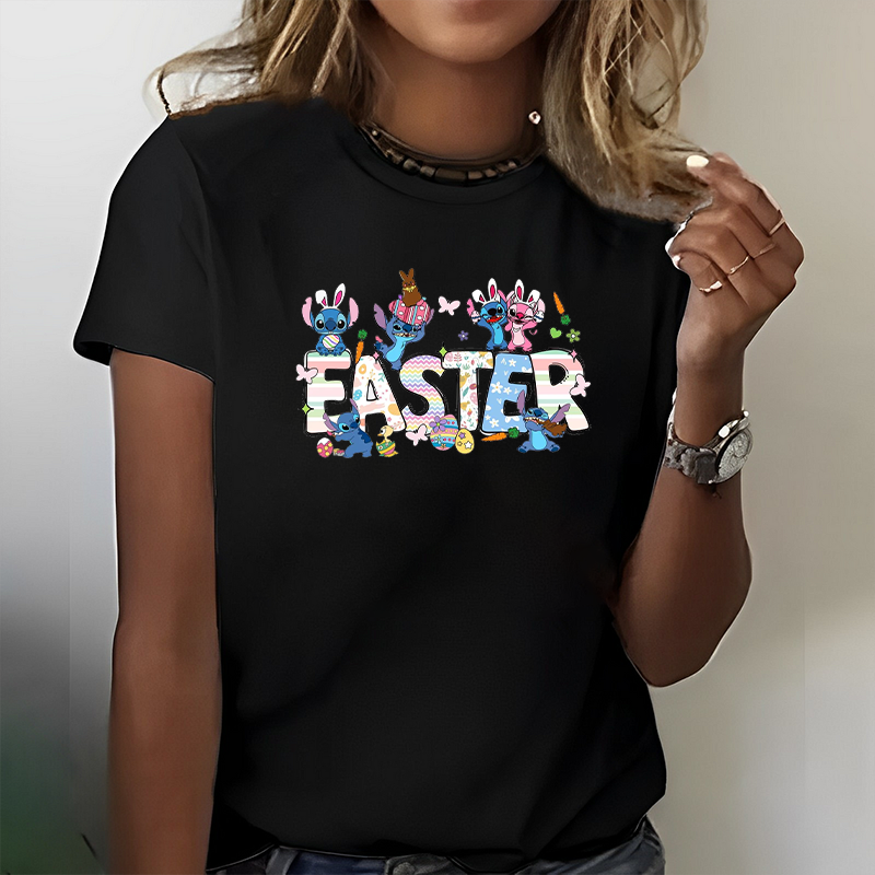 Stitch Easter Happy Easter Day T-Shirt ctolen